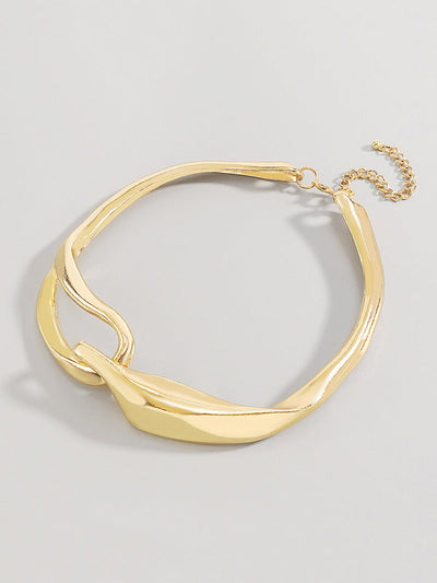 Geometric Hollow Solid Color Necklaces Accessories