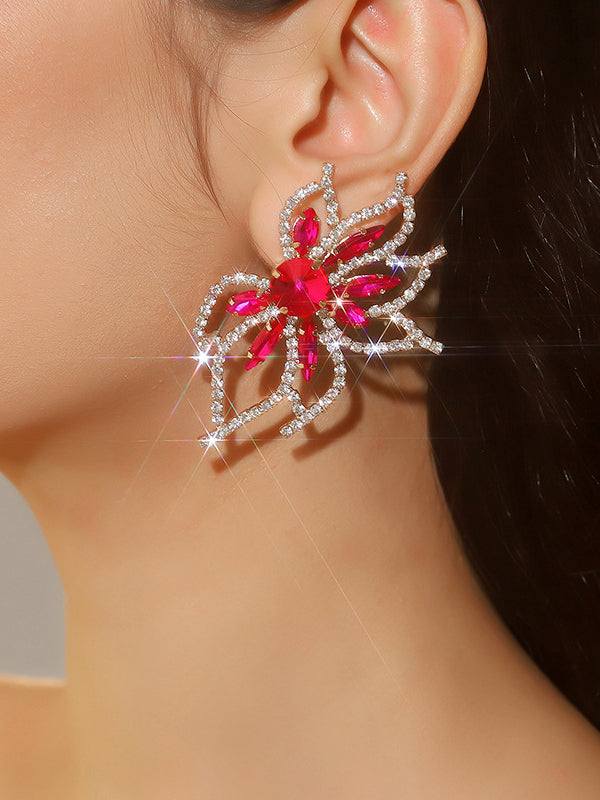 Flower Shape Drop Earrings