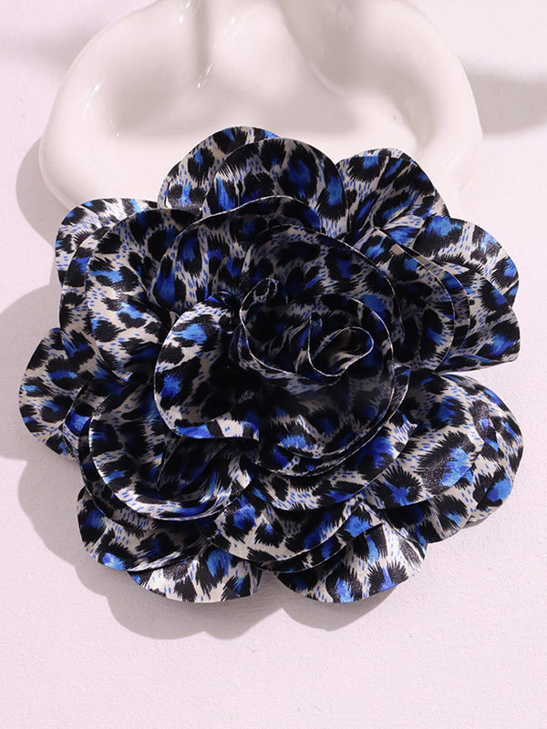 Flower Shape Leopard Brooch