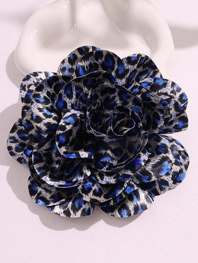 Flower Shape Leopard Brooch