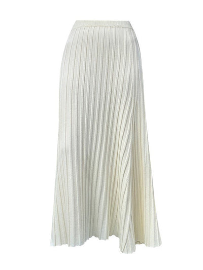 A-Line High Waisted Pleated Solid Color Skirts Bottoms
