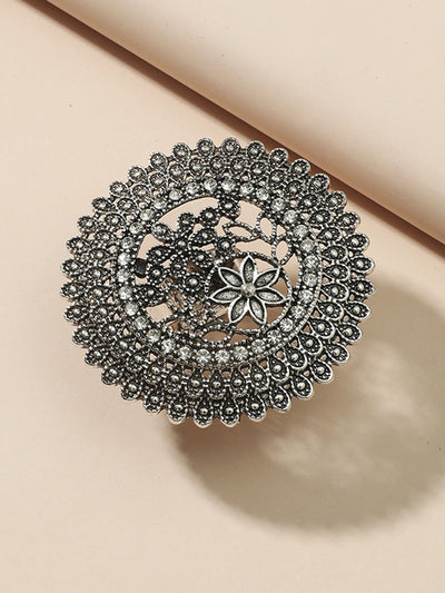 Flower Shape Geometric Hollow Rings Accessories