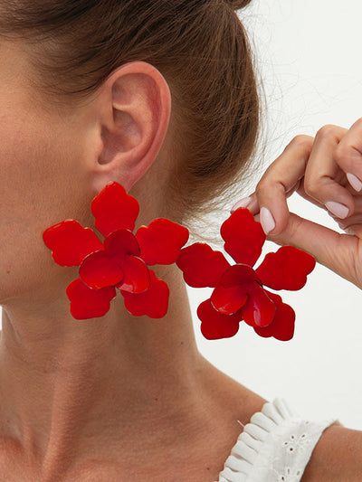 Flower Shape Drop Earrings