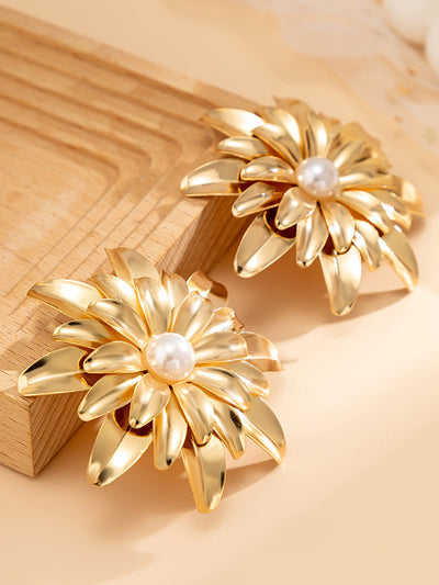 Flower Shape Drop Earrings