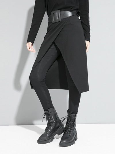 False Two Solid Split-Joint Culotte