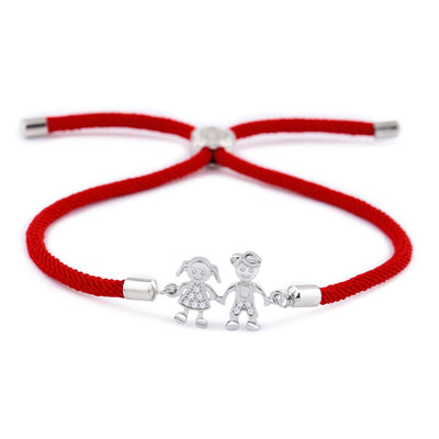 Copper Korea Geometric Bracelet (red Rope Alloy) Fine Jewelry Nhas0394-red-rope-alloy