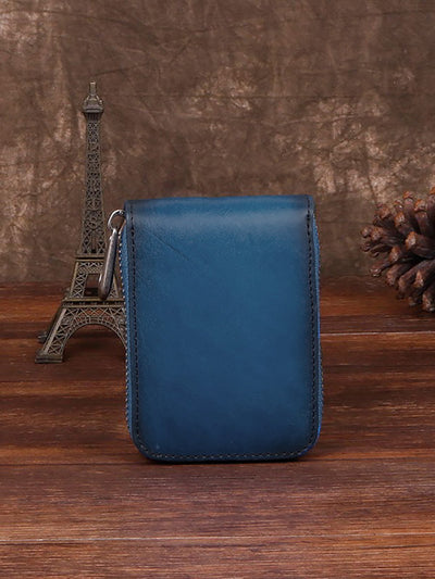 Vintage Genuine Leather Zipper Multifunction Wallet