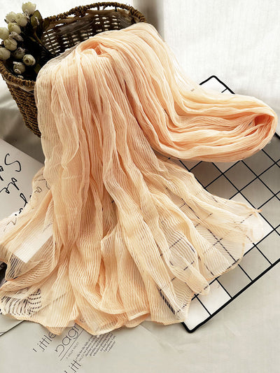 Women Thin Stripe Travel Shawl Scarf