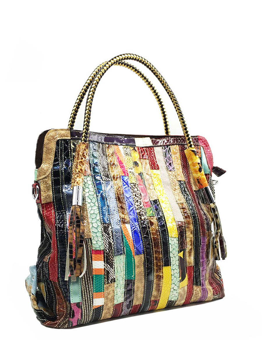 Lady's Fashion Western Style Colorful Handbag