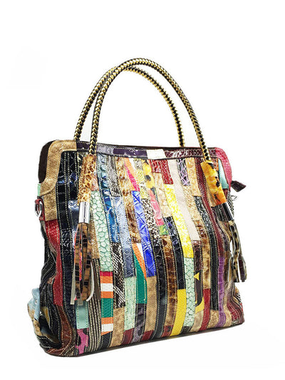 Lady's Fashion Western Style Colorful Handbag