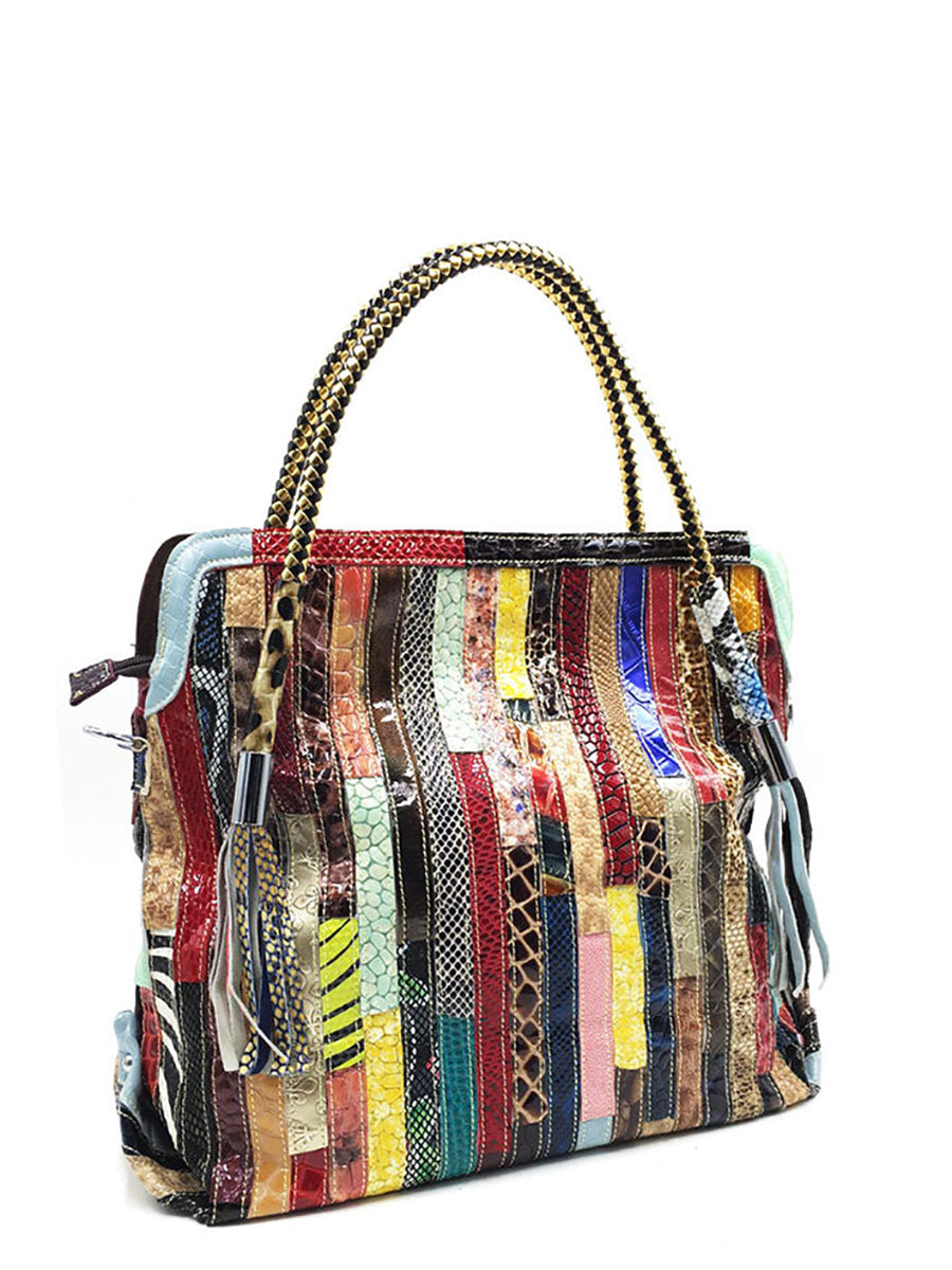 Lady's Fashion Western Style Colorful Handbag