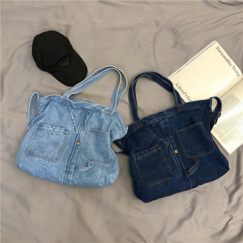 Large Capacity Denim Canvas Shoulder Bag