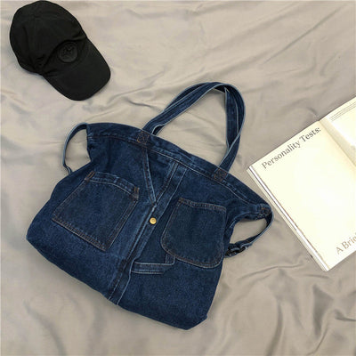 Large Capacity Denim Canvas Shoulder Bag
