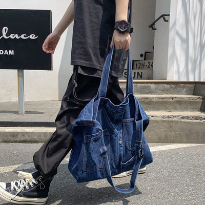 Large Capacity Denim Canvas Shoulder Bag