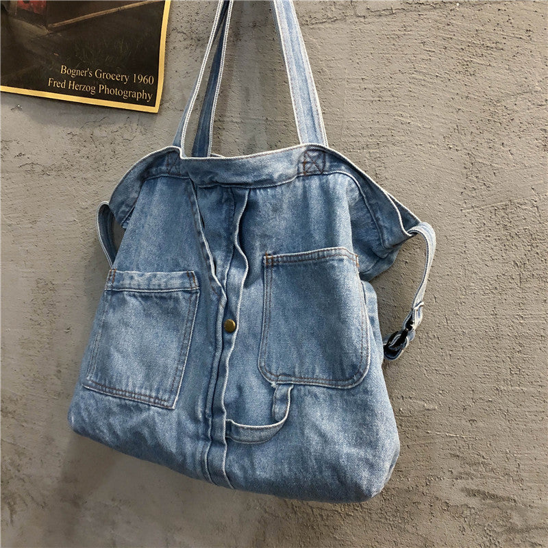 Large Capacity Denim Canvas Shoulder Bag