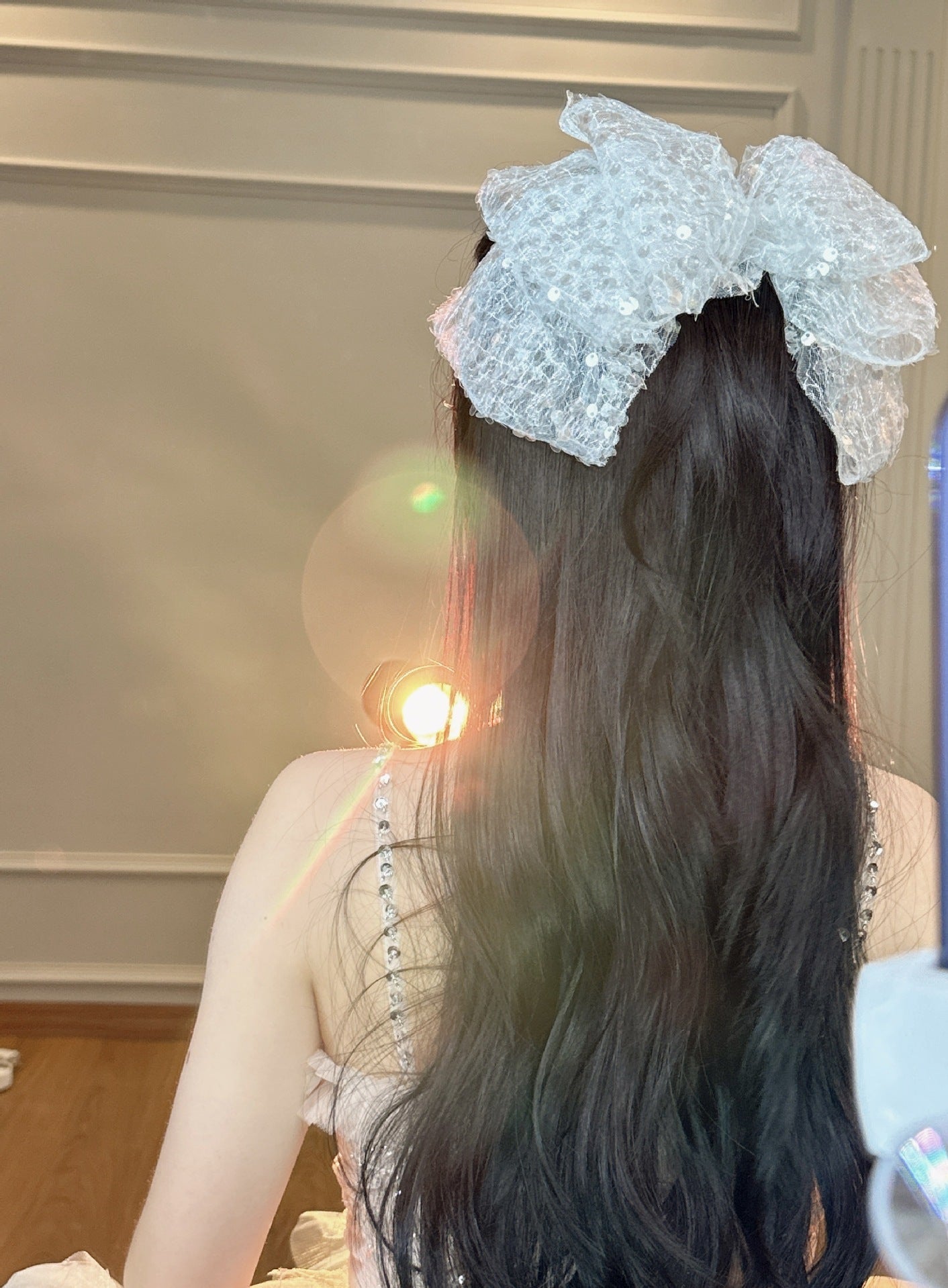 Women's Sweet Simple Style Bow Knot Gauze Hair Clip