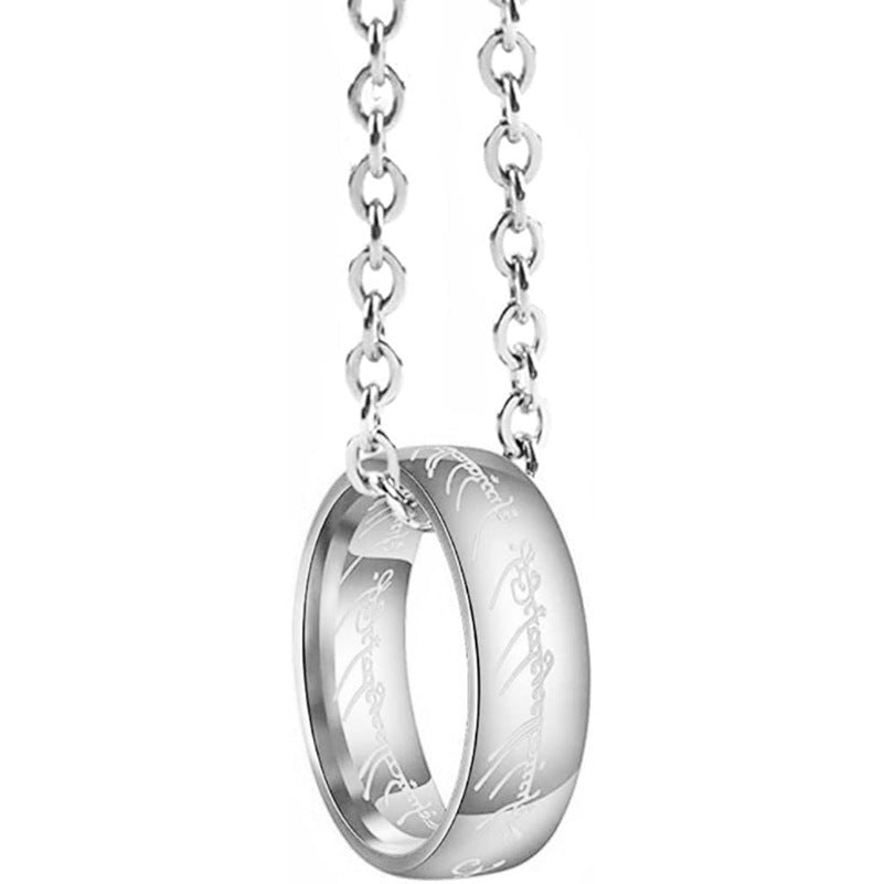 Jewelry Streetwear Letter 304 Stainless Steel Plating Pendant Necklace