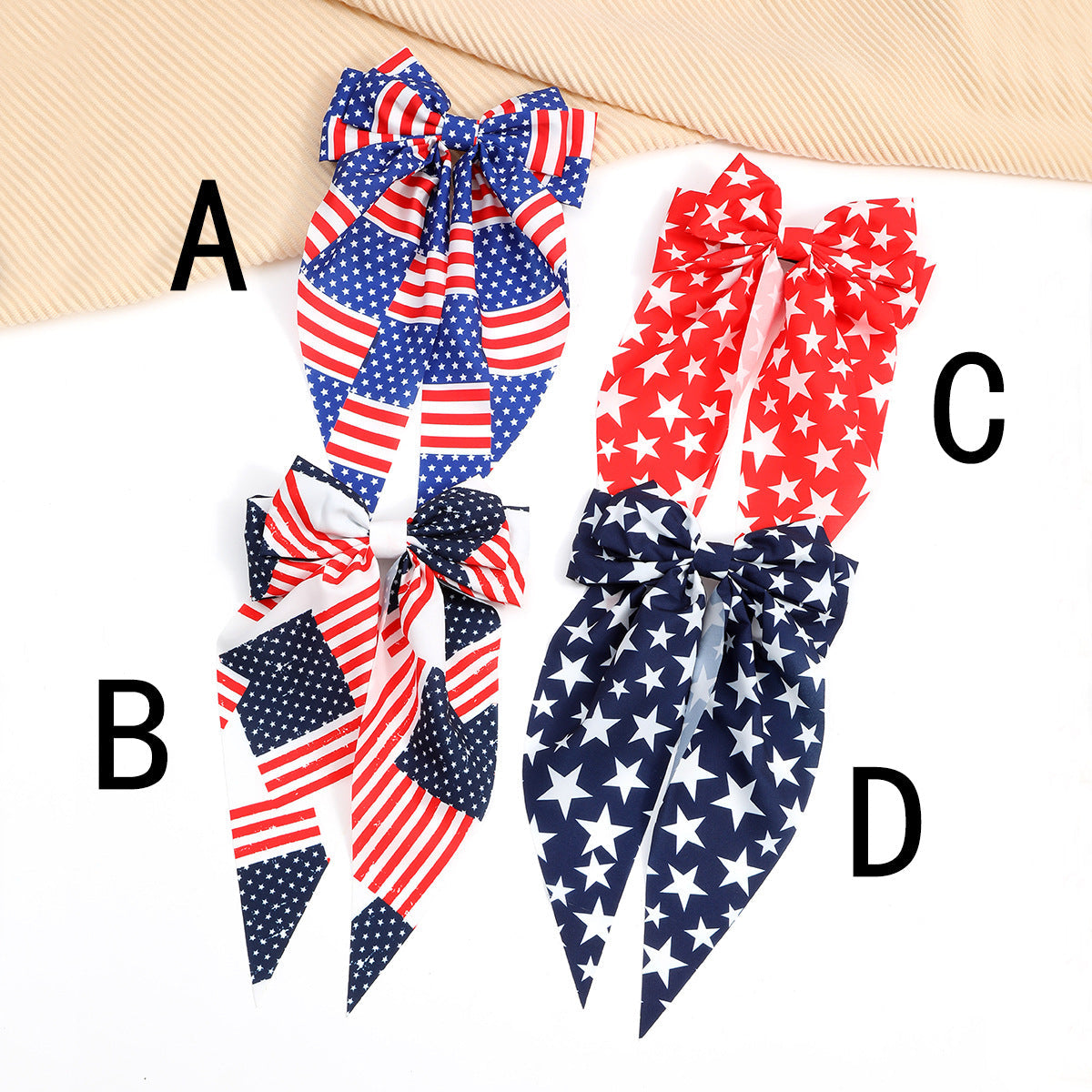 Women's Simple Style Classic Style American Flag Cloth Hair Clip