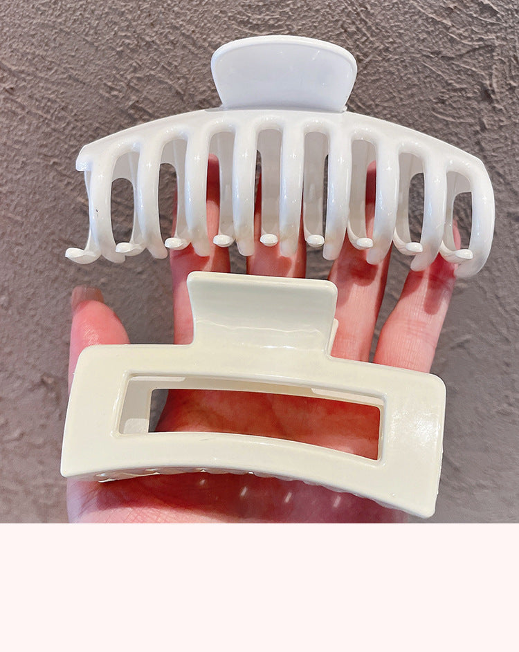 simple style solid color plastic handmade hair claws 1 piece