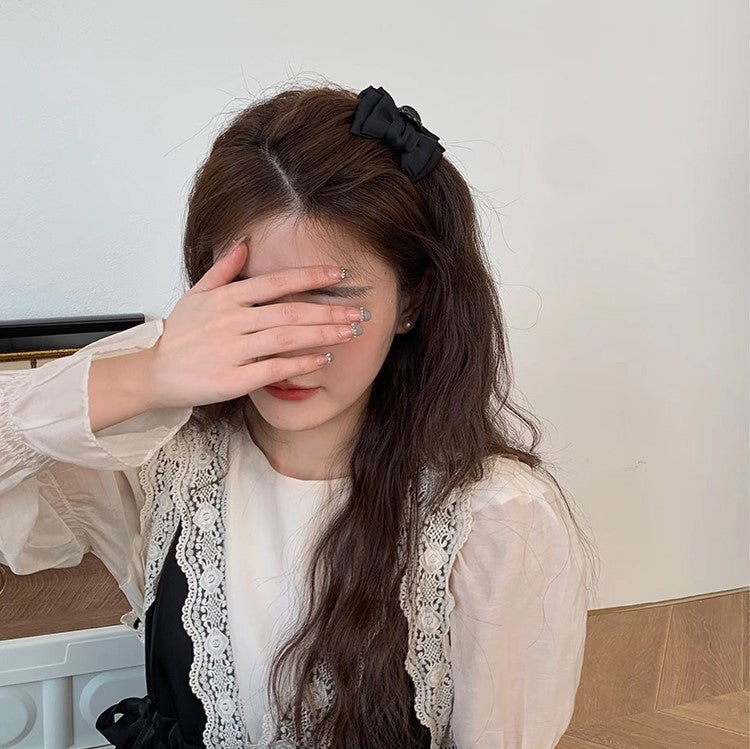 Women's Elegant Bow Knot Satin Hair Claws