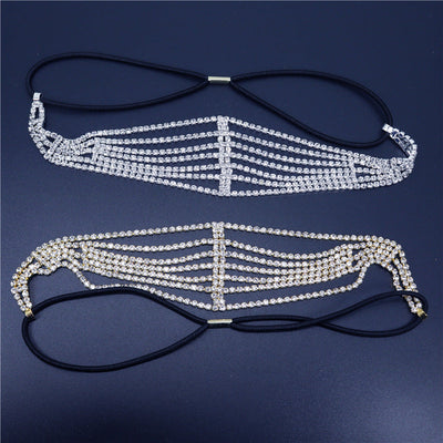 new elastic multi-layer rhinestone hairband fashion women's hair accessories