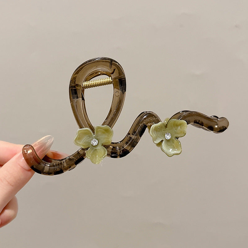 Cute love grab clip girl 2025 new popular high-end disc hair shark clip hairpin hair card headdress