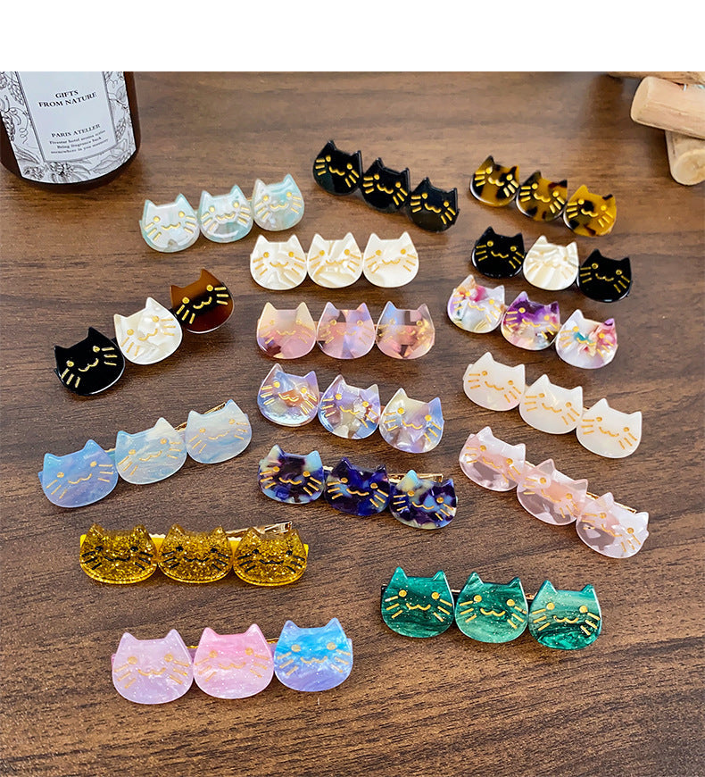 Women's Cute Cat Acetic acid sheets Hair Clip