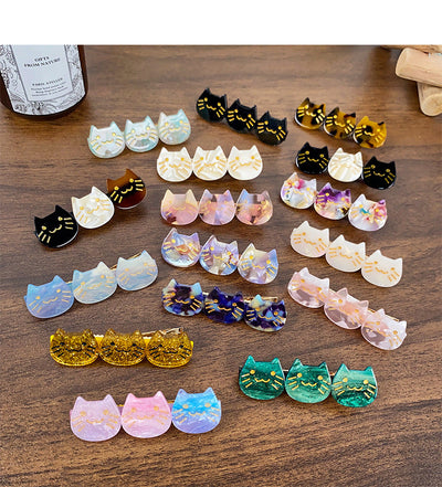 Women's Cute Cat Acetic acid sheets Hair Clip