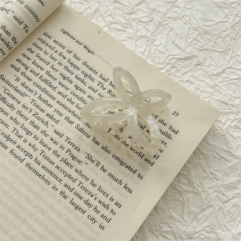 simple style color block acetic acid sheets butterfly hair claws