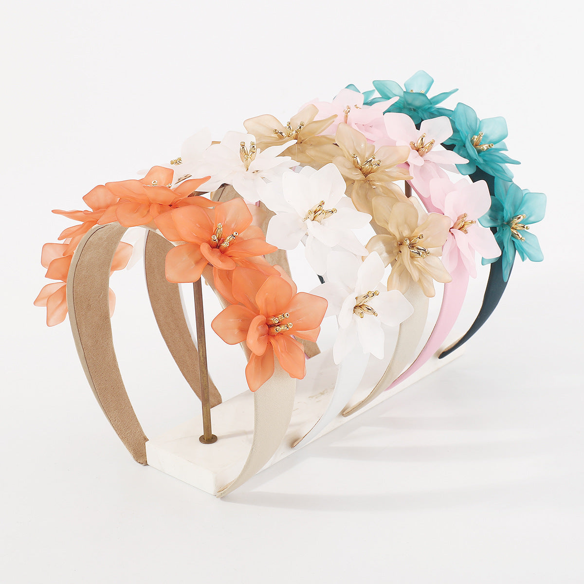 f5594 europe and america cross border fashion design three-dimensional resin flower headband temperament artificial flower headband hair accessories female