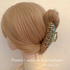 retro simple style solid color acetic acid sheets hair claws