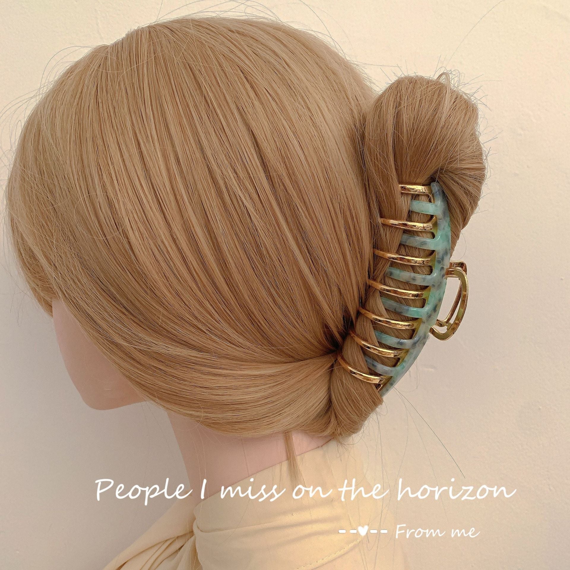 retro simple style solid color acetic acid sheets hair claws