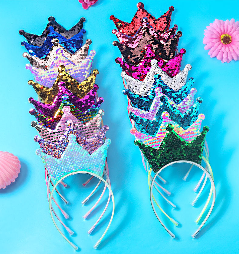 simple style crown plastic resin patchwork hair band