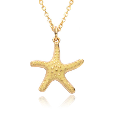 Copper Starfish Pendant Necklace