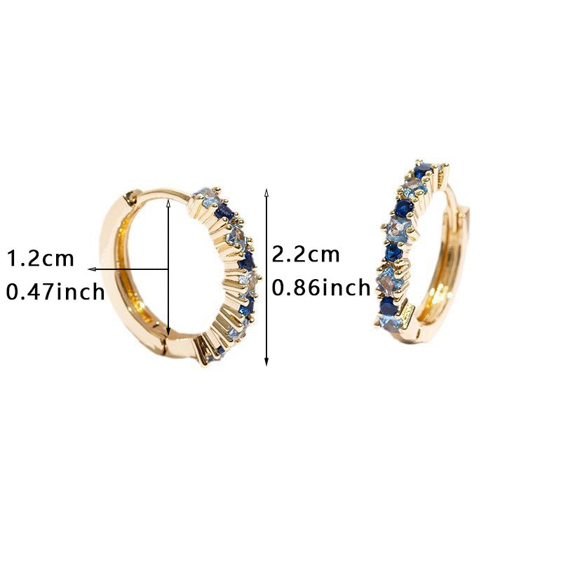 1 Pair Casual Elegant Geometric Plating Copper Zircon Earrings