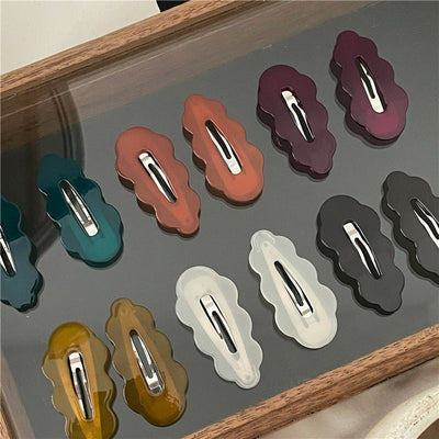 simple style clouds resin hair clip