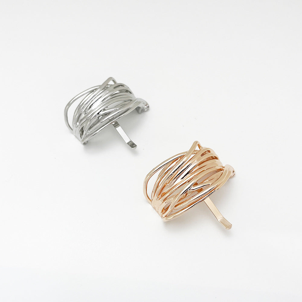 Women's Simple Style Solid Color Alloy Plating Hair Clip