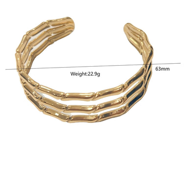 Elegant Streetwear Geometric Titanium Steel Cuff Bracelets Bracelets In Bulk