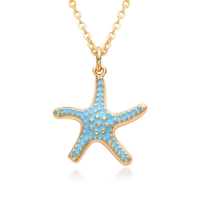 Copper Starfish Pendant Necklace