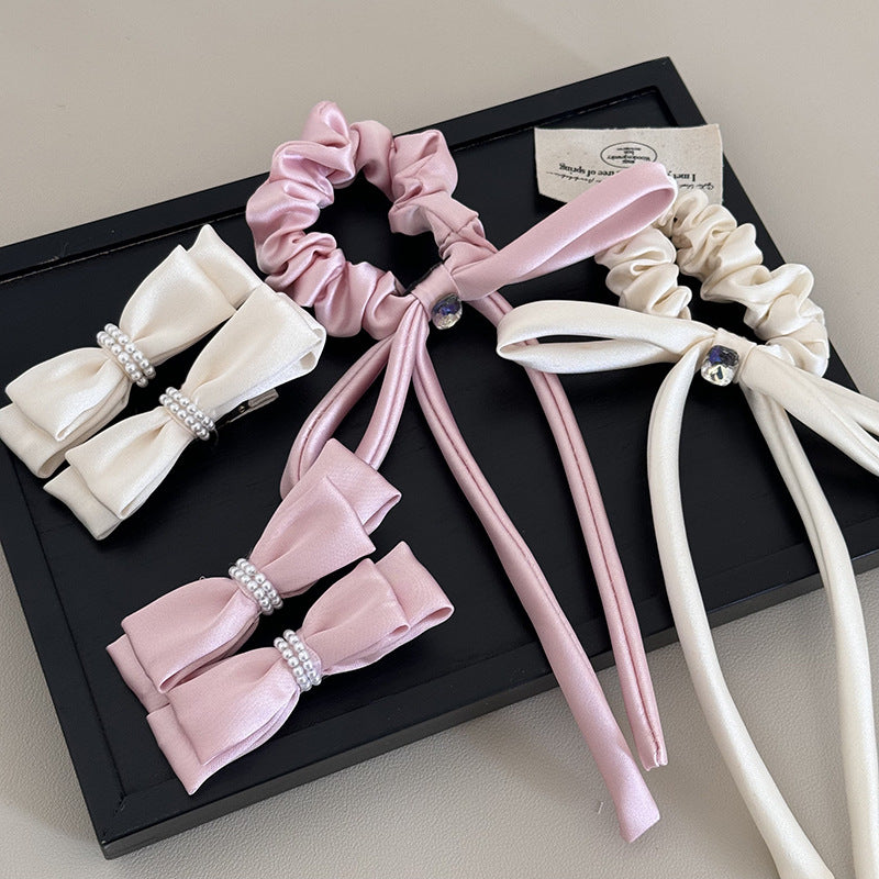 Women's Sweet Simple Style Bow Knot Cloth Hair Clip Hair Tie