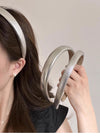 Women's Simple Style Classic Style Solid Color Pu Leather Hair Band