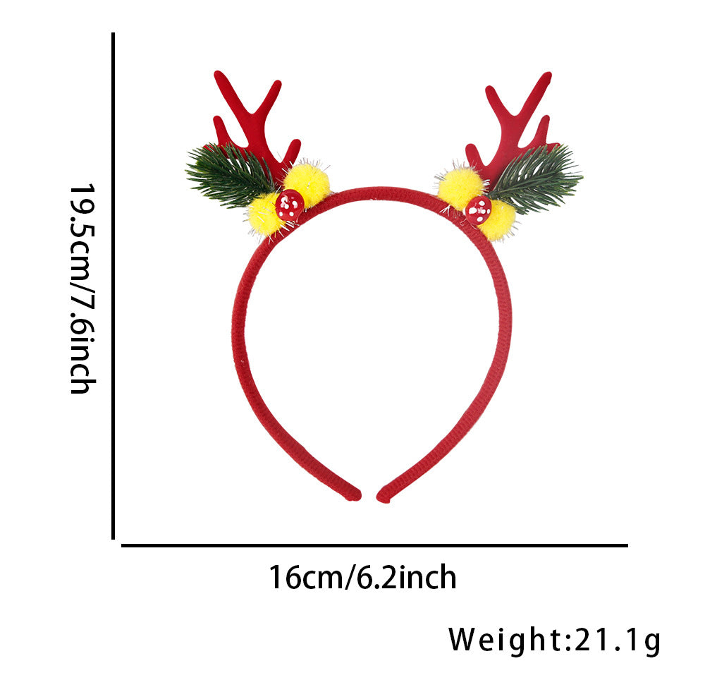 Christmas Cartoon Style Cute Women's Antlers Plastic Hair Band
