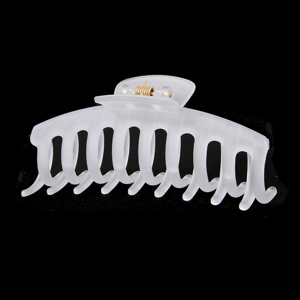 solid color jelly frosted hollow out hair clip