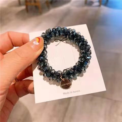 Women's Elegant Geometric Rhinestone Hair Tie