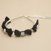 women's sweet shiny heart shape bow knot alloy tassel inlay rhinestones hair band