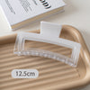 simple style solid color plastic spray paint hair claws 1 piece
