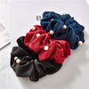 Women's Simple Style Solid Color Cloth Pearl Hair Tie