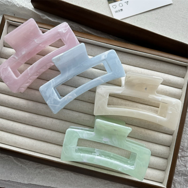 Women's Elegant Solid Color Plastic Hair Claws