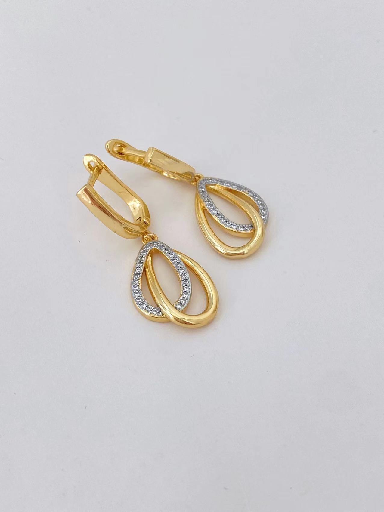 Jewelry Vintage Style Classic Style Geometric Copper Zircon Rings Earrings Necklace