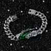 Hip-Hop Human Rhinestones Zinc alloy Cuban Link Chain Curb Chain Chain & Link Bracelets